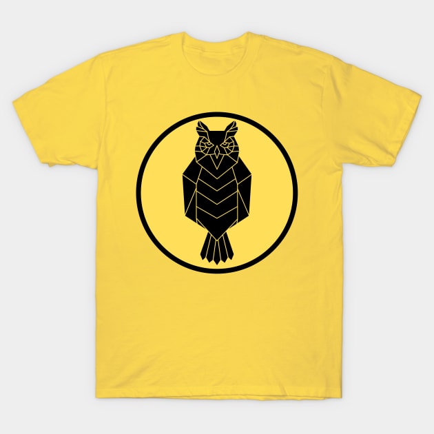 Geometric Artwork Owl T-Shirt by Art-Julia